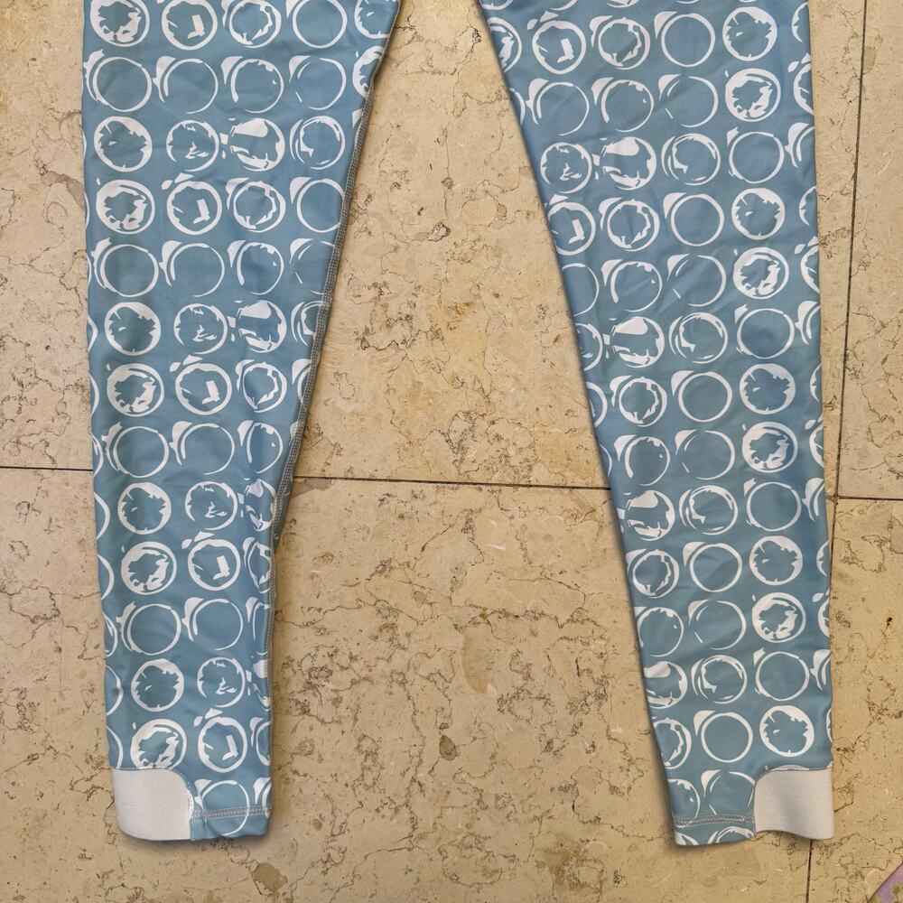 Senita Athletics High Waisted Leggings - Blue & White Pattern - Size S - Picture 10 of 10